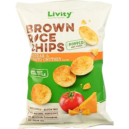 Чипси рисові Livity B.Yond Сир та Томат 60г