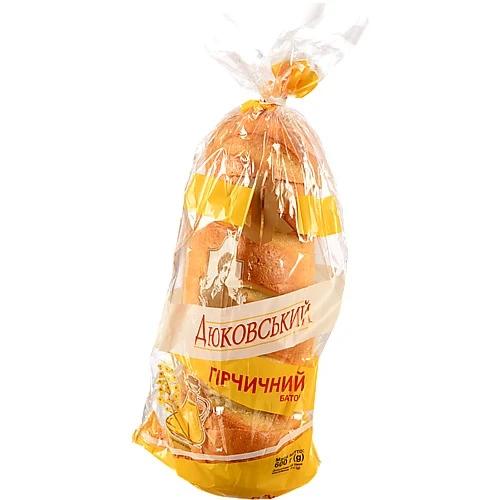 Батон Одеський хлібозавод №4 «Дюковський» пшеничний гірчичний нарізний, 600 г