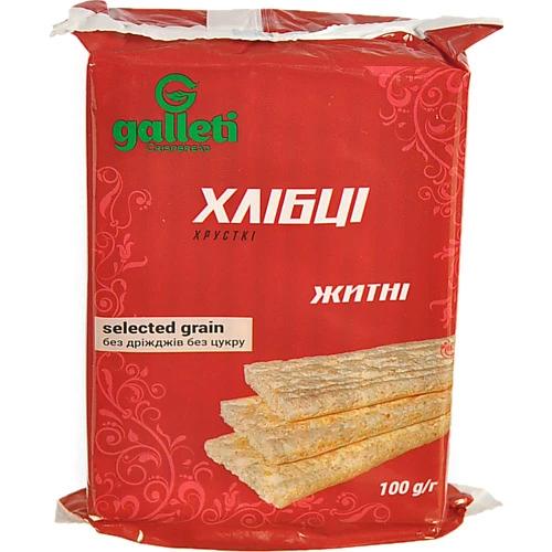 Хлібці хрусткі житні Galleti м/у 100г