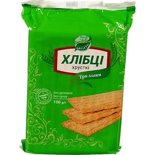 Хлібці Три злаки Galleti м/у 100г