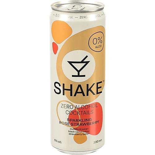 Напій безалкогольний соковмісний сильногазований Sparkling Strawberry Shake ж/б 330мл