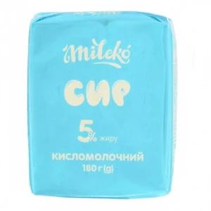 Сир кисломолочний «Mileko» 5% жиру, 180 г