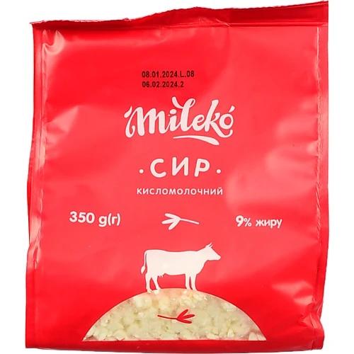 Сир кисломолочний Mileko 350г 9% жирності