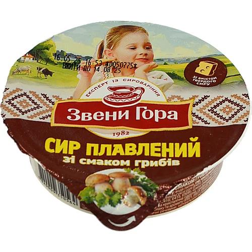 Сир плавлений Звени Гора пастоподібний зі смаком грибів 50% 90г, стаканчик