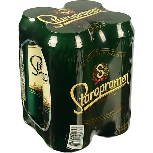 Пиво Staropramen 4х0.48л 4.2% світле фільтроване пастеризоване