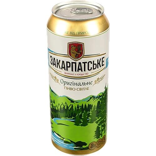 Пиво світле «Закарпатське Оригінальне» фільтроване пастеризоване, 4,1% об., 0,5 л, б.м.