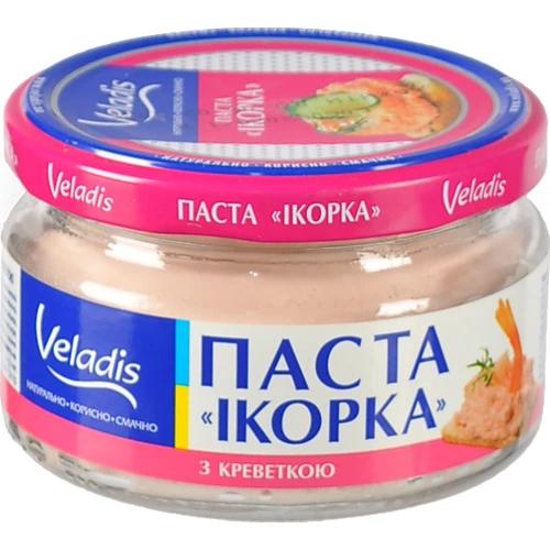 Паста Веладіс Ікорка з ікрою атлантичних риб та креветками 160г