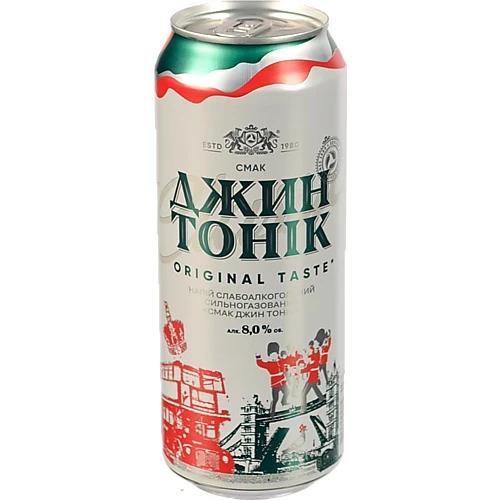 Напій слабоалкогольний Оболонь Джин Тонік сильногазований 8% 0.5л