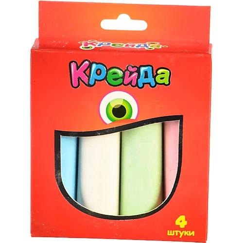 Крейда Велика кругла 4 штуки Strateg різнокольорова 50101