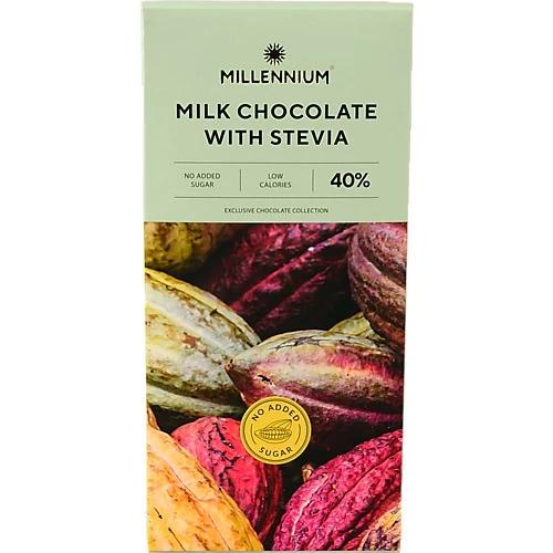 Шоколад 40% молочний зі стевією Millennium к/у 100г