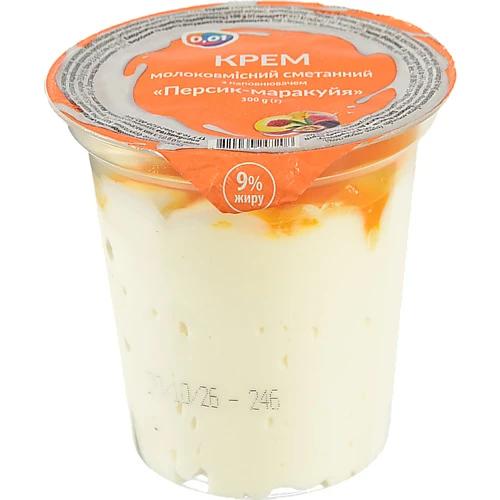 Крем сметанний Персик-Маракуя 300г
