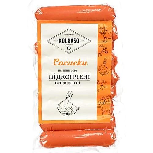 Сосиски Kolbaso Підкопчені охолоджені, першого ґатунку, вакуумна упаковка, 325 г