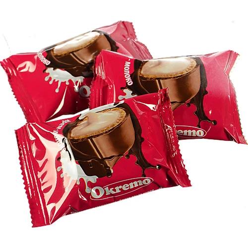 Цукерки Okremo вафельні крем молоко