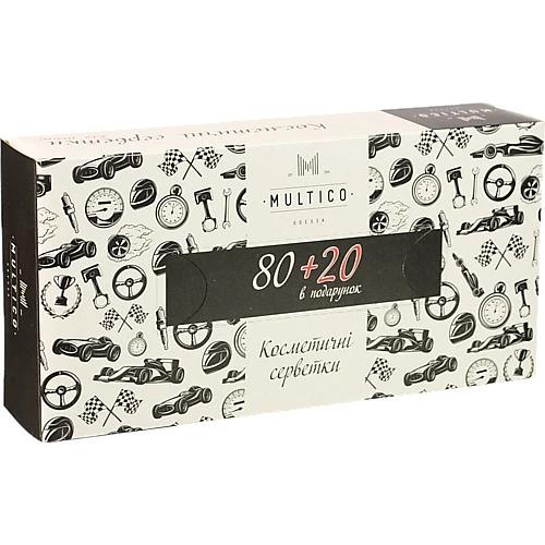 Серветки Multico 100шт 2 шарові біла кор.
