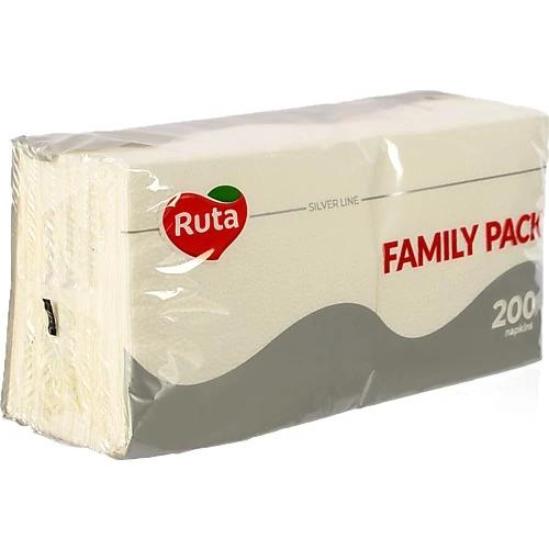 Серветки паперові 235х235мм Family pack Ruta 200шт