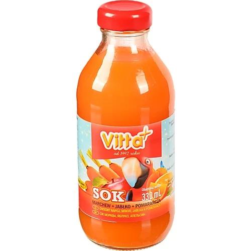 Сік VITTA+ 0.33л морквяно-яблучно-апельсиновий