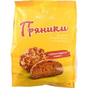 Пряники Multico 300г шоколадний смак заварні гл