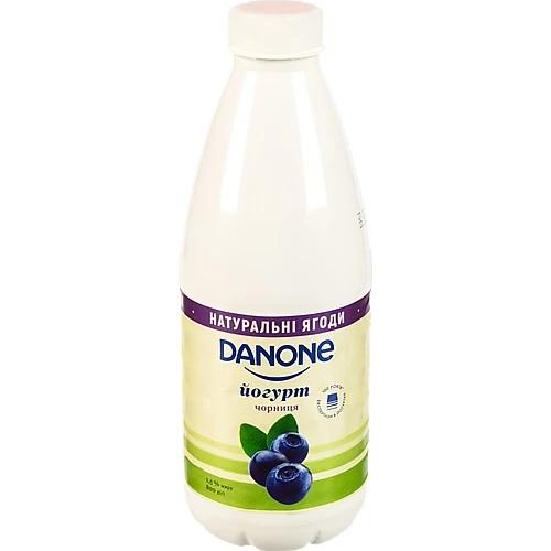 Йогурт 1.5% питний Чорниця Danone п/пл 800г