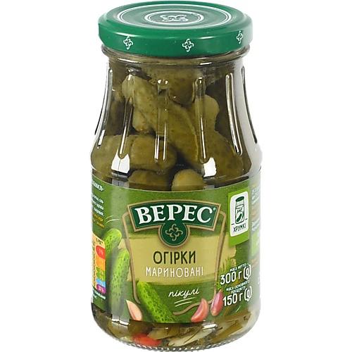 Огірки Верес 300г маринованi с.б